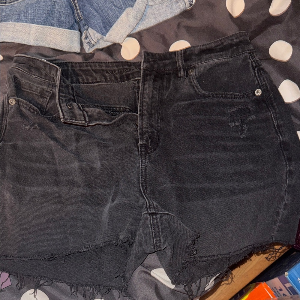 American eagle Black Denim Cutoff Shorts